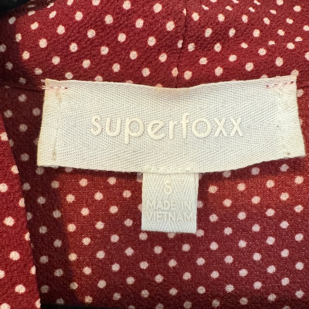 Superfoxx Polka dot long sleeve maxi red dress - Picture 3 of 4